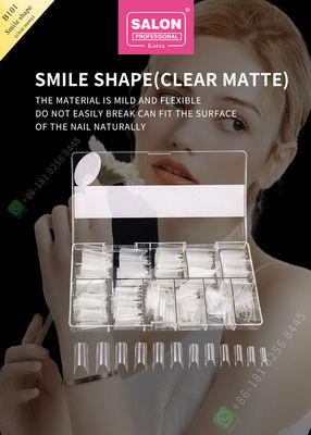 Smile Matte False Nail Tips Salon نصف رأس مانيكير