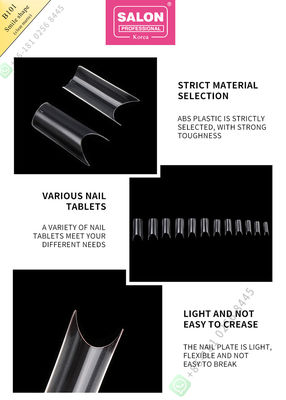 Smile Matte False Nail Tips Salon نصف رأس مانيكير