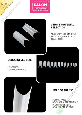 Smile Shape Matte False Nail Tips عالية الجودة مخصصة مسمار نصف نصائح مانيكير تلميح لصالون فن الأظافر