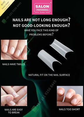 Smile Shape Matte False Nail Tips عالية الجودة مخصصة مسمار نصف نصائح مانيكير تلميح لصالون فن الأظافر