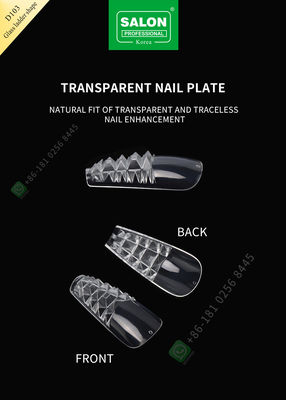 قطع Traceless غطاء نصف أظافر صناعية أطراف أظافر صناعية شكل سلم زجاجي لصالون الفن