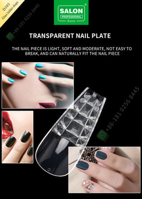 قطع Traceless غطاء نصف أظافر صناعية أطراف أظافر صناعية شكل سلم زجاجي لصالون الفن