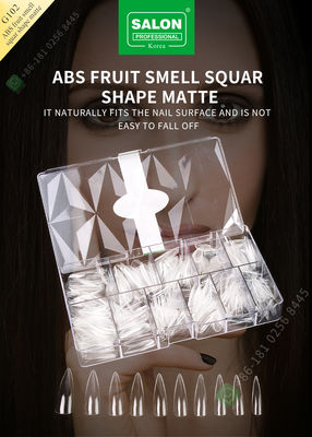 ABS رائحة الفاكهة شكل حاد سيدة ماتي الفرنسية النمط أظافر صناعية نصف نصائح وغطاء كامل أظافر صناعية