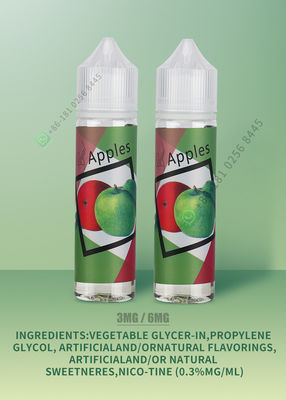 FCC 3mg 6mg E-Liquid Vape Juice Vaping Liquid 24 شهرًا مدة الصلاحية