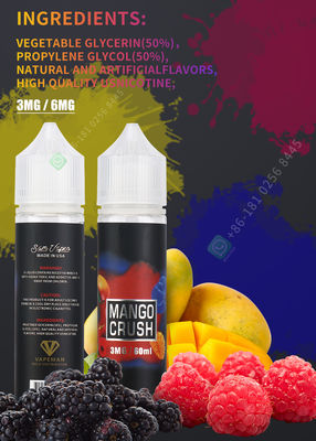 50 Flavours Vape Liquid 60ml E-Juice 100٪ مكونات نقية لقلم VAPE