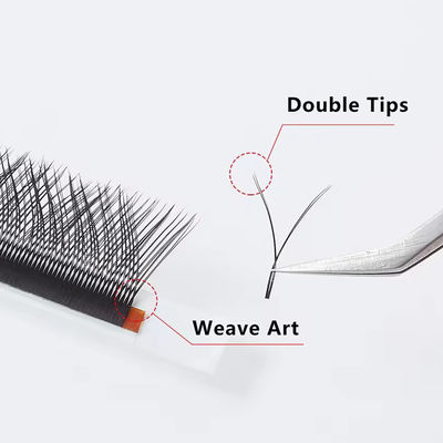 إمتدادات الشعيرات YY CC/D/DD Curl 0.10mm سمك الحجم الإمتداد 8-14mm Long Lasting Matte Black false lashes