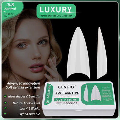 فن الأظافر المهنية 500PCS أظافر زائفة ذات شكل حاد مع تصميم فائق الرقة 11 أحجام