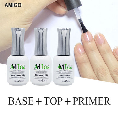 Amigo Gel Nail Polish Kit 18ml نصف دائمة غطاء UV / Led للكشاف