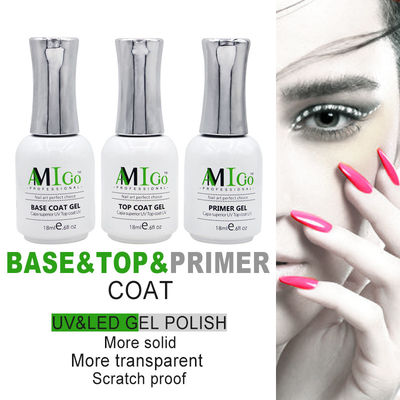 Amigo Gel Nail Polish Kit 18ml نصف دائمة غطاء UV / Led للكشاف