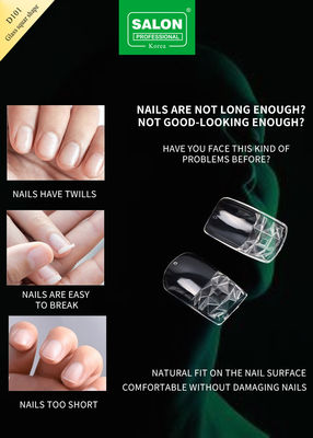 الأظافر الزائفة ذات الألوان الواضحة ذات الأزياء العصرية المصممة خصيصًا لـ Salon Nail Art