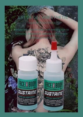 هلام خدر الوشم سريع التأثير مع 2% ليدوكين و 1.5% تيتراكين لتخفيف الألم في 1.2 أوقية / قطعة