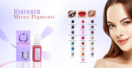 حبر الوشم Biotouch Micro Pigment Ink شوكولاتة بني 1/2 أونصة لصبغة تجميل الشفاه والشفاه