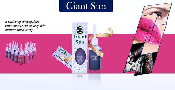 صبغة ماكياج شبه دائمة من GIANT SUN / حبر الوشم الأصلي 20 مللي لوشم الشفاه الحاجب