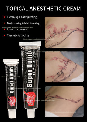 Super Numb 10g 30g Tattoo Stop Pain Cream Pink White Cream تنطبق لمدة 20 دقيقة فعالة لمدة 3 ساعات بسعر الجملة