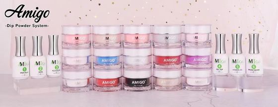 Amigo 10g Nail Dip Powder Kit نظام أكريليك سهل التشكيل 20 لون