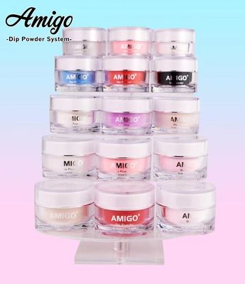 Amigo 10g Nail Dip Powder Kit نظام أكريليك سهل التشكيل 20 لون