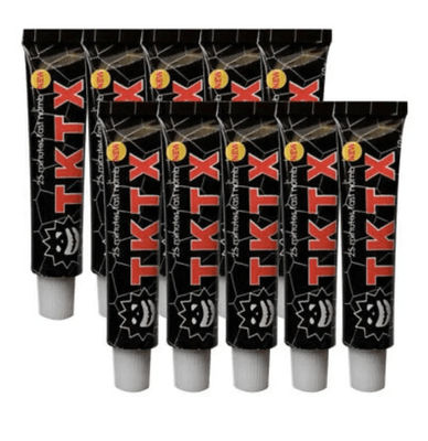 أسود 55٪ TKTX Tattoo Numbing Cream PMU Eyebrow Lip Body Tattoo مرهم الرعاية اللاحقة
