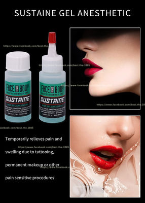 جل التخدير Anesthetic Sustaine Tattoo Numbing Gel مستقر أخضر اللون مضاد للحساسية